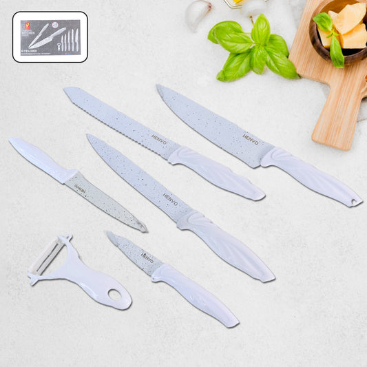 Marble Coated Kitchen Knife Set