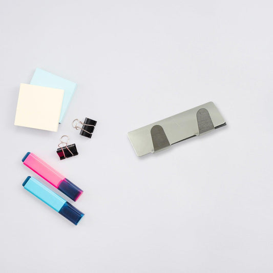 9414 Multipurpose Stainless Steel Self Adhesive Wall Hanging Hooks Sticker Hook,Suitable For: Wall Paper, Calender, Bathroom Tiles, Kitchen, Key Hange and etc Double Hook (6 Pc Set)