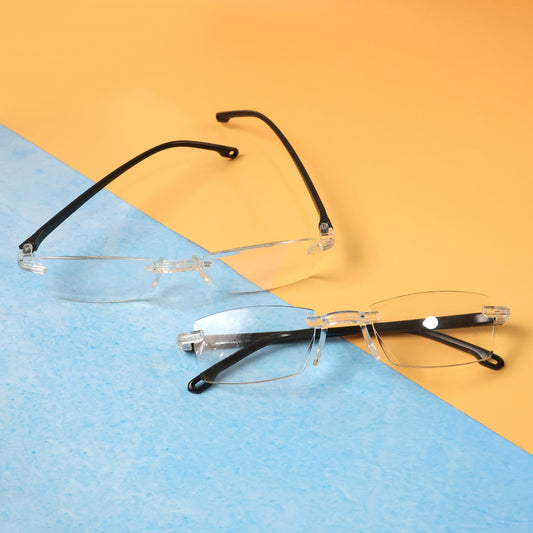 Pack of 2 Rimless Reading Glasses – Lightweight Comfort Readers