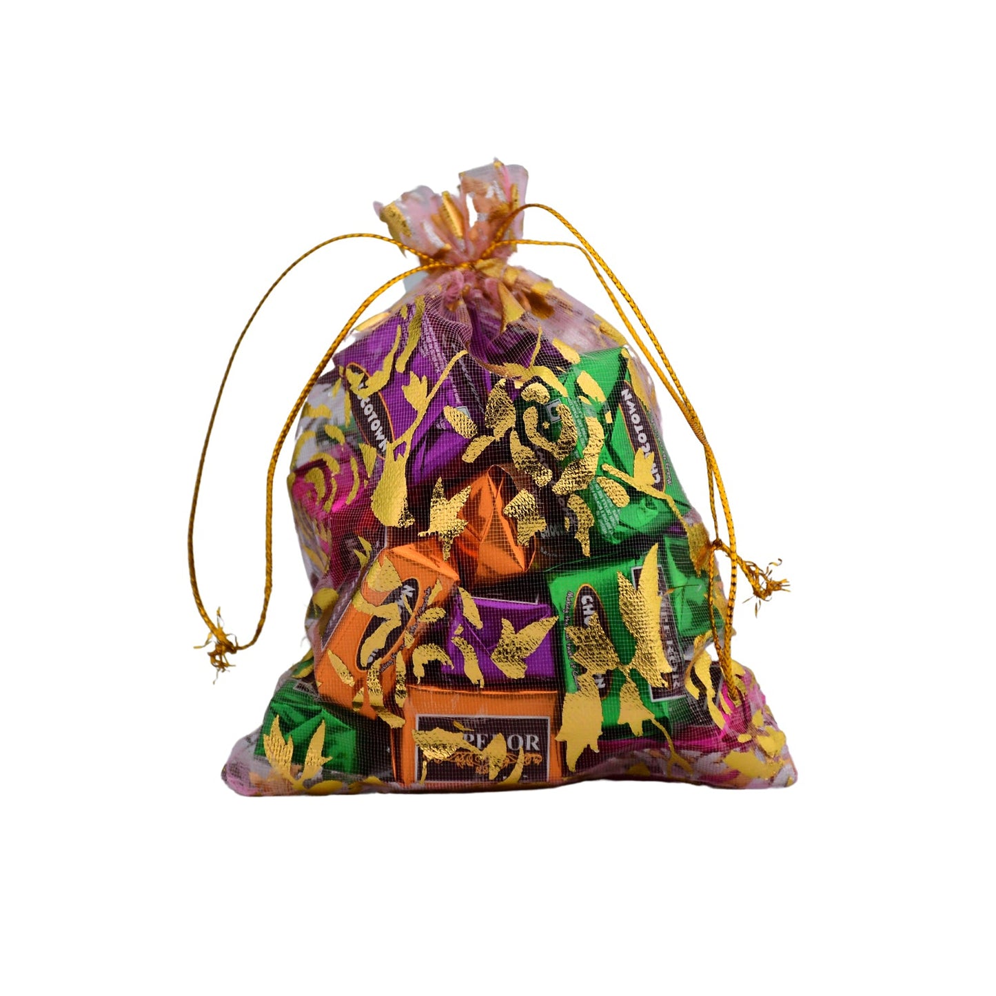 Decorative Gift Potli with 10 Premium Chocolates / Reusable Potli – Festive & Return Gift Hamper