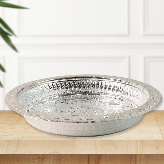 Decorative Silver Finish Plastic Pooja