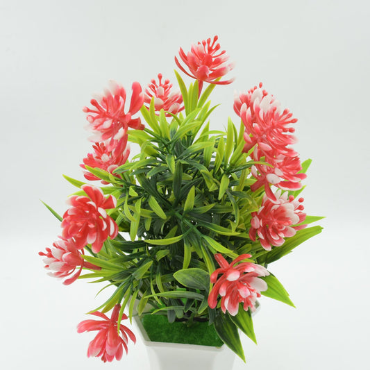 Wild Artificial Flower Plant for Home & Office Decor (1 Pc, Cute Pot)