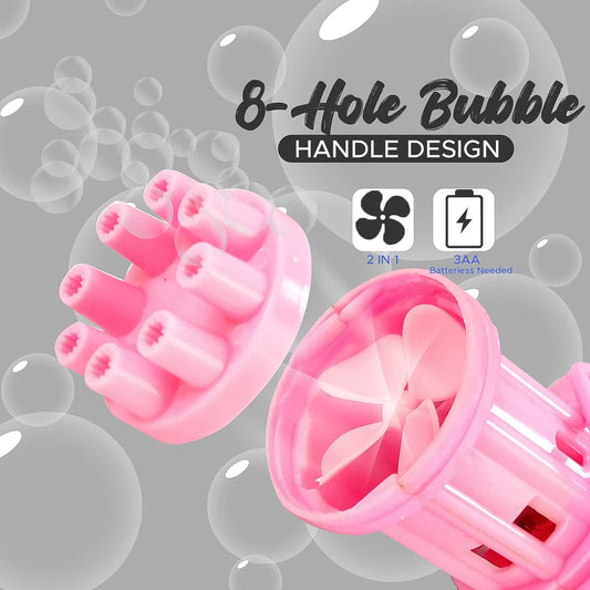 8-Hole battery operated Bubbles Gun Toys for Boys and Girls