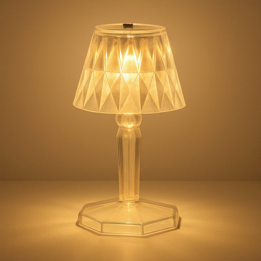 2in1 Transparent Mini Crystal Table Lamp with Reflection Light