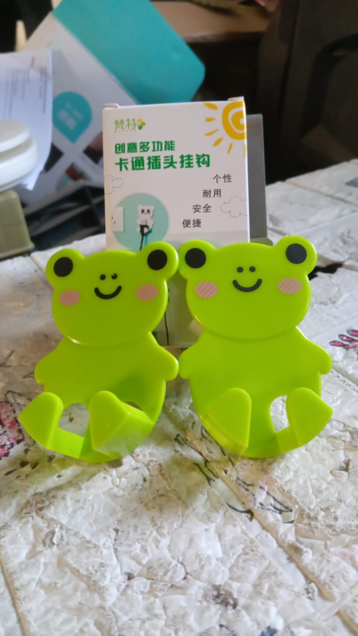 Plastic Adhesive Cable & Socket Holder – 2-Piece Set for Office, Home & Restaurant