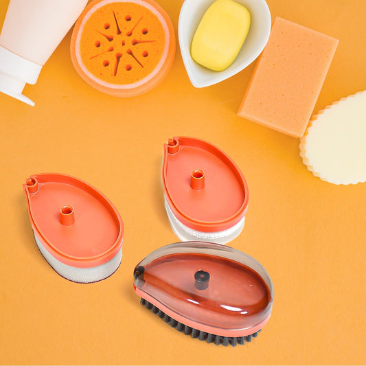 Plastic Wet and Dry Brush for home (Multicolor, 3 Units)