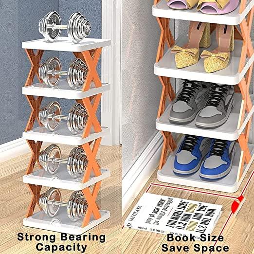 9078 4 LAYER SHOES STAND, SHOE TOWER RACK SUIT FOR SMALL SPACES, CLOSET, SMALL ENTRYWAY, EASY ASSEMBLY AND STABLE IN STRUCTURE, CORNER STORAGE CABINET FOR SAVING SPACE