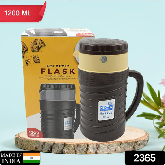 Thermos Insulated Flask or hot Kettle, Plastic innner Steel, Insulated Tea Kettle Hot and Cold Premium Tea Kettle Kettle | Easy to Carry | Leak Proof | Tea Jug | Coffee Jug | Water Jug | Hot Beverag (1200 Ml, 1700ML )