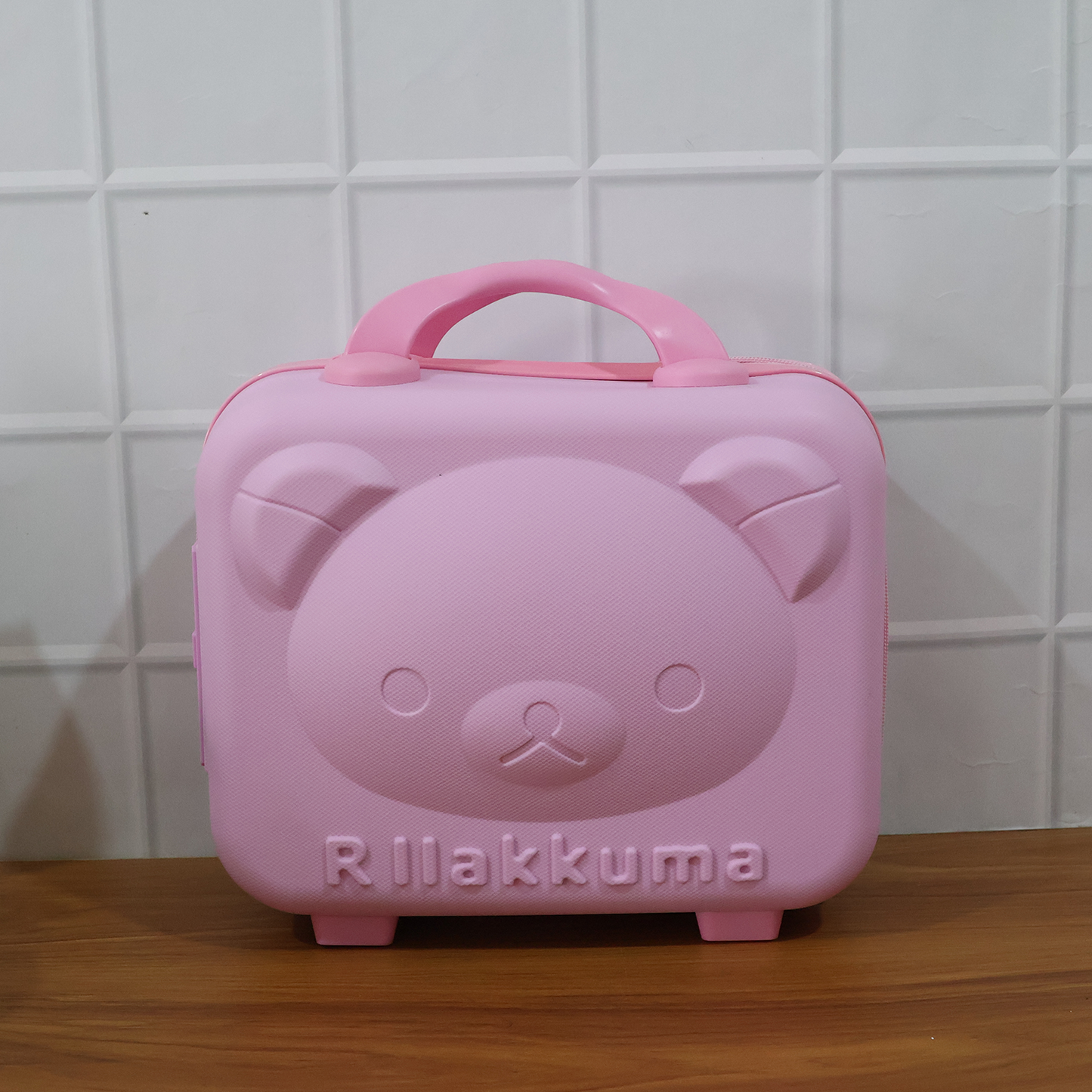 3-Digit Number Lock Kids Bear-Shaped Hard Shell Storage Carry Case with Handle