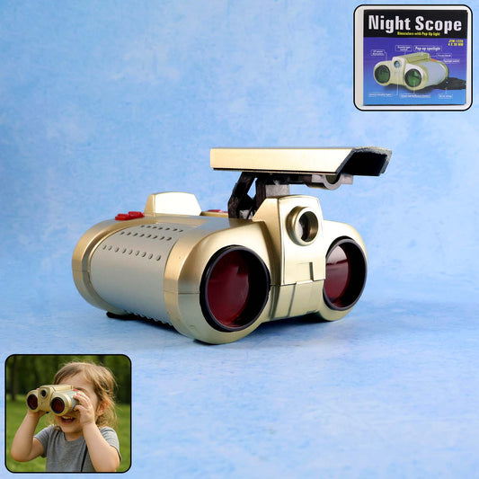 Kids Night Scope Toy Binoculars with Pop-Up Spotlight (1 Pc)