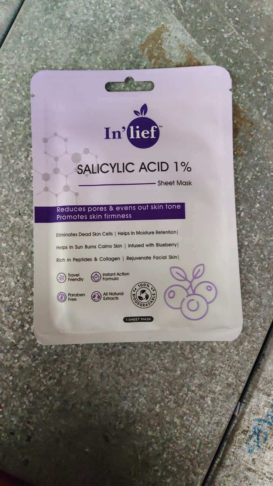 In’lief Salicylic Acid 1% Clarifying & Pore-Refining Facial Sheet Mask (1 Pc)
