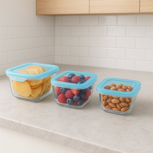 Transparent Glass Food Containers