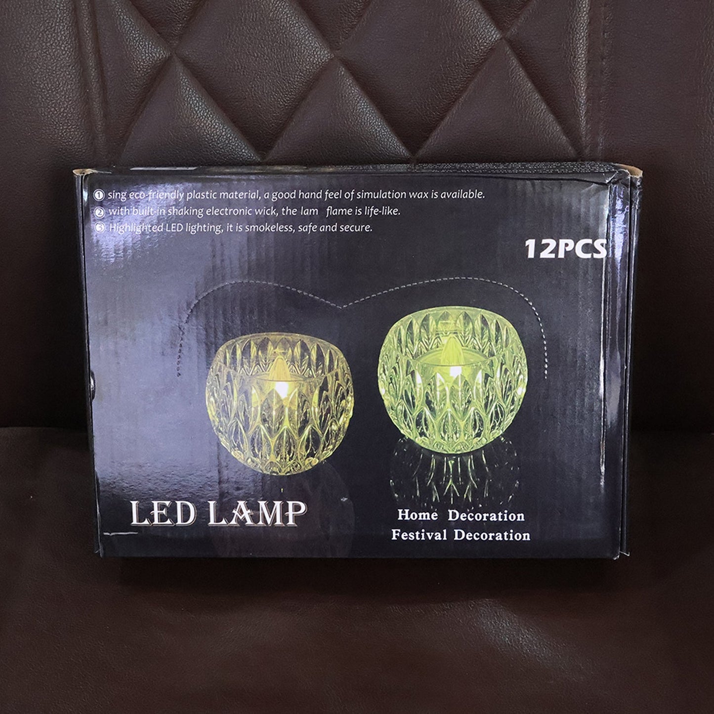 Set of 12 Crystal Style LED Decorative Lamps / Candle