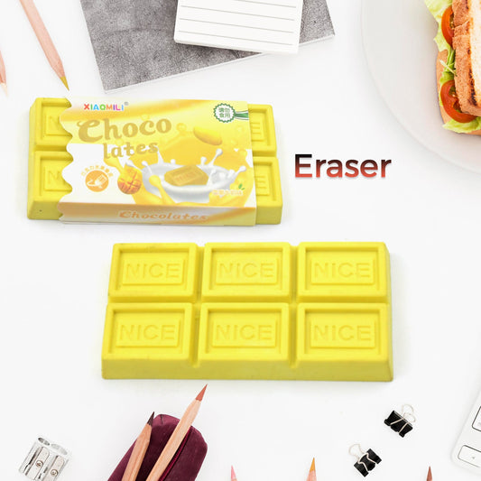4343 Chocolate Shaped Erasers Soft Pencil Erasers Supplies for Office School Students Drawing Writing Classroom Rewards for Return Gift, Birthday Party, School Prize - deal99.in