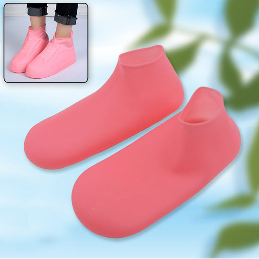 4788 Outdoor Waterproof Non-slip silicone shoe cover |Foldable, Washable & Anti Skid, Reusable & Durable cover, Suitable For Men/Women& Kids, Perfect for Cycling/Walking/Tracking etc (1 Pair)