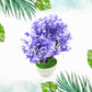 Wild Artificial Flower Plants with Cute Pot | Flower Plant for Home Office Decor | Tabletop and Desk Decoration | Artificial Flower for Balcony Indoor Decor, Plants for Living Room (1 Pc) - deal99.in
