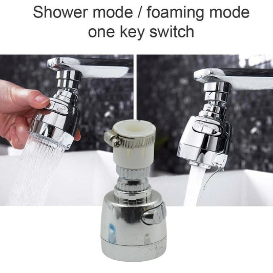 0552 Faucet Sprayer - Kitchen Sink Aerator Adjustable Rotatable Water Saver Head, Upgraded Big Angle Replacement Anti Splash Shower Booster with V Tap Stream Switch, Moveable Kitchen Tap Head (1 Pc)