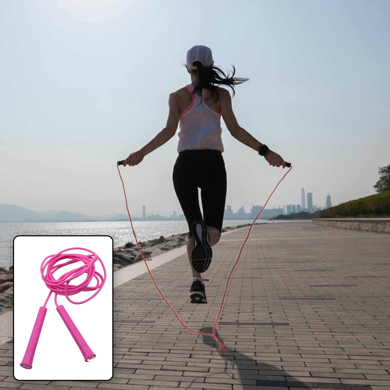 0648 3m Plastic adjustable wire skipping, skip high speed jump rope cross fit fitness equipment exercise workout - deal99.in