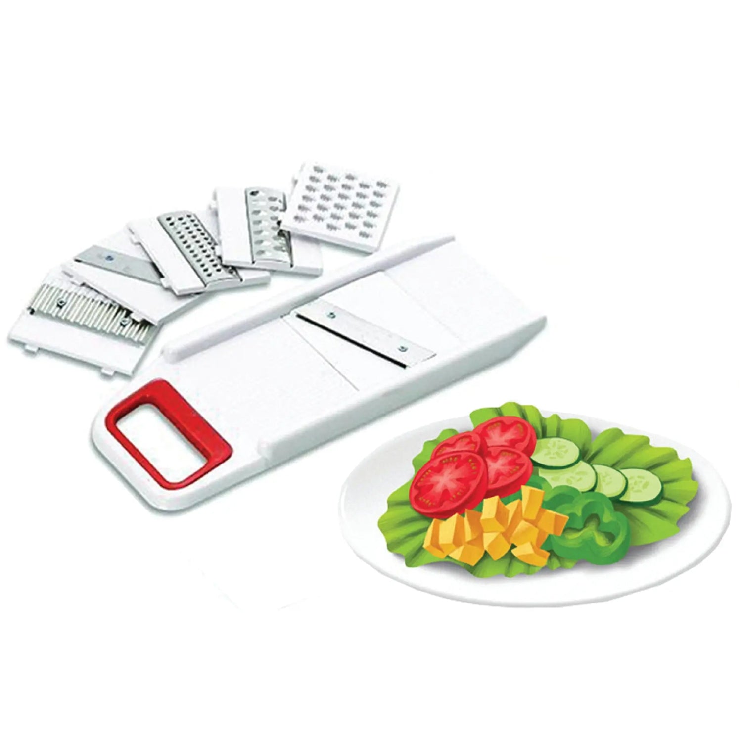 0141B  6in1 Slicer Multi Purpose Vegetable Slicer Grater For Kitchen Use DeoDap