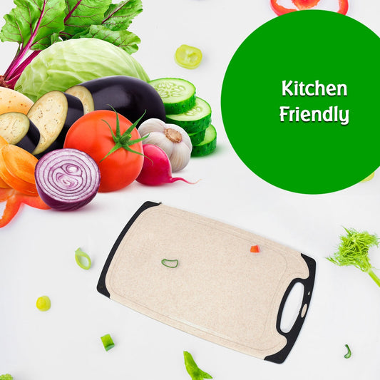 2447 Vegetables and Fruits Cutting Chopping Board Plastic Chopper Cutter Board Non-slip Antibacterial Surface with Extra Thickness DeoDap