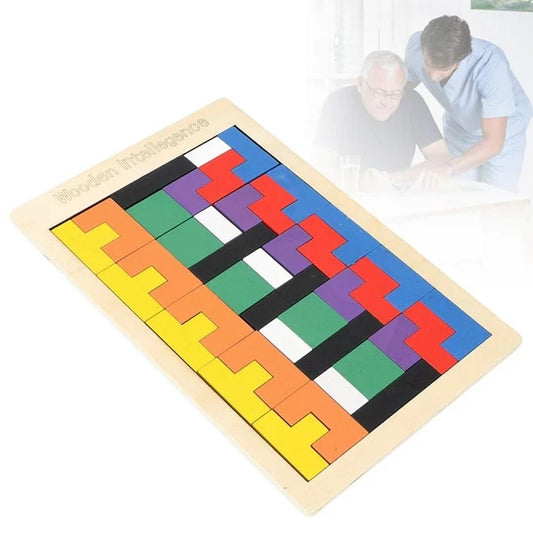 4296 Wooden Blocks Puzzle Children's Educational Toys, Russian block, Block Puzzle for Early Childhood Education, and Relaxing Brain Toys, Help Prevent - deal99.in