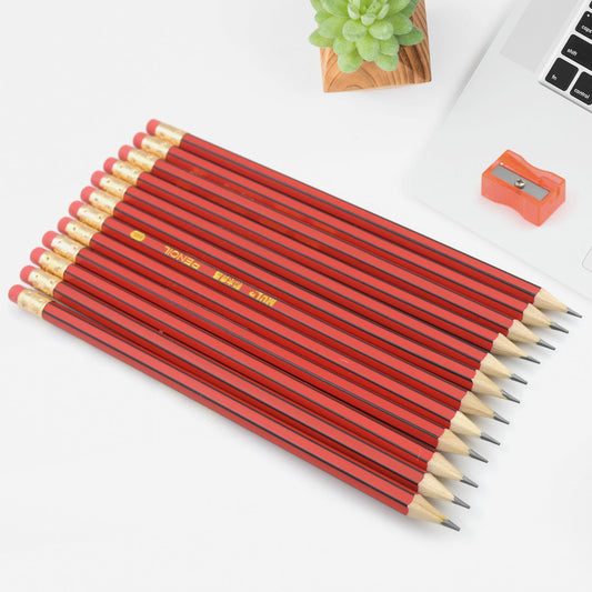 7788 Wooden Pencil Set Multi-Use Wooden Graphite Pencils for Art, School, Office & Gifting - Wood Pencil with Eraser, Sharpener (13 Pc Set)