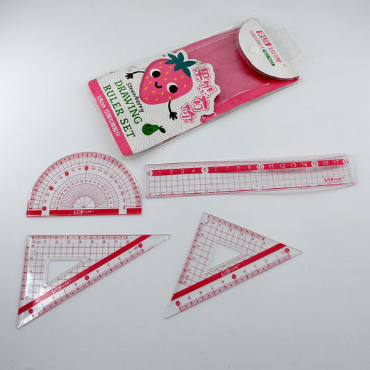 7913 Transparent Ruler Clear Ruler Plastic, Scales Ruler Set for Engineering Studying (4pc) DeoDap
