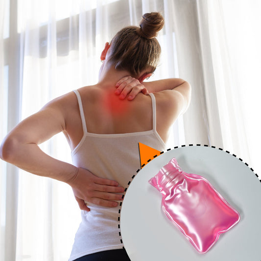 6533 Simple Pink small Hot Water Bag with Cover for Pain Relief, Neck, Shoulder Pain and Hand, Feet Warmer, Menstrual Cramps. - deal99.in