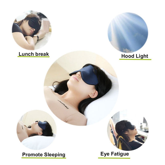 6908 New Men, Women Blindfold Soft Satin Sleep Mask Eye Mask Blind fold Block Out Light for Travel, Shift Work & Meditation (1pc)
