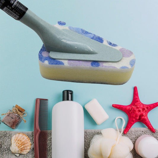 7223 Cleaning Supplies Kitchen Handle Universal Triangular Sponge Multifunctional Bathroom Brush Long Handle Kitchen , Dining & Bar