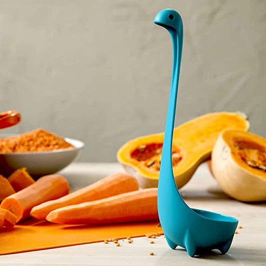 5871 Soup Spoon Creative Long Handle Standing Loch Ness Monster Colander Spoon Dinnerware Cooking Tools Kitchen Accessories - deal99.in