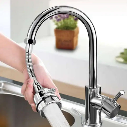 0538 Kitchen Faucet Extender Water Swivel Faucet 360 Degree Rotatable Faucet Sprayer Head Double Mode Water Saving Tap Adjustable Stainless Steel Spout Splash-Proof for Kitchen Bathroom (1 Pc)