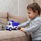 4485 BIG SIZE FRICTION POWERED DUMPER TOY TRUCK FOR KIDS. | WITH OPENING CONTAINER FEATURE. | STRONG & DURABLE PLASTIC MATERIAL. | INDOOR & OUTDOOR PLAY. | MINIATURE SCALED MODELS TRUCK DeoDap