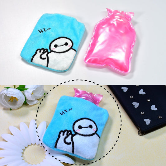 6525 Blue Baymax small Hot Water Bag with Cover for Pain Relief, Neck, Shoulder Pain and Hand, Feet Warmer, Menstrual Cramps. - deal99.in