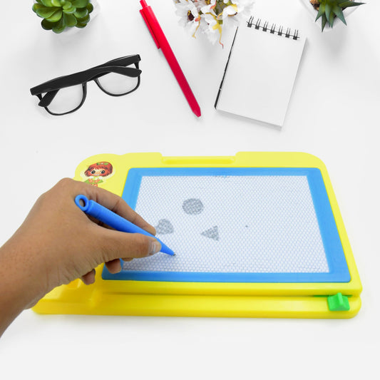 1902 Children Magic Slate Pen Doodle Pad Erasable Drawing Easy Reading Writing Learning Graffiti Board Kids Gift Toy Magnetic Painting Sketch Pad for Baby Children (1 Pc Mix Color) - deal99.in