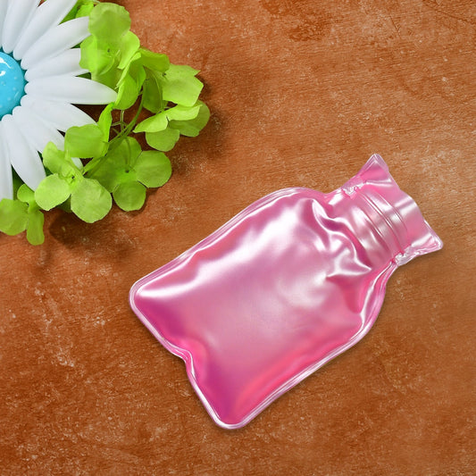 6533 Simple Pink small Hot Water Bag with Cover for Pain Relief, Neck, Shoulder Pain and Hand, Feet Warmer, Menstrual Cramps. - deal99.in