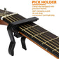 Guitar Capo with Pickup Stand, Soft Pad for Acoustic and Electric Guitar Ukulele Mandolin Banjo Guitar Accessories - deal99.in