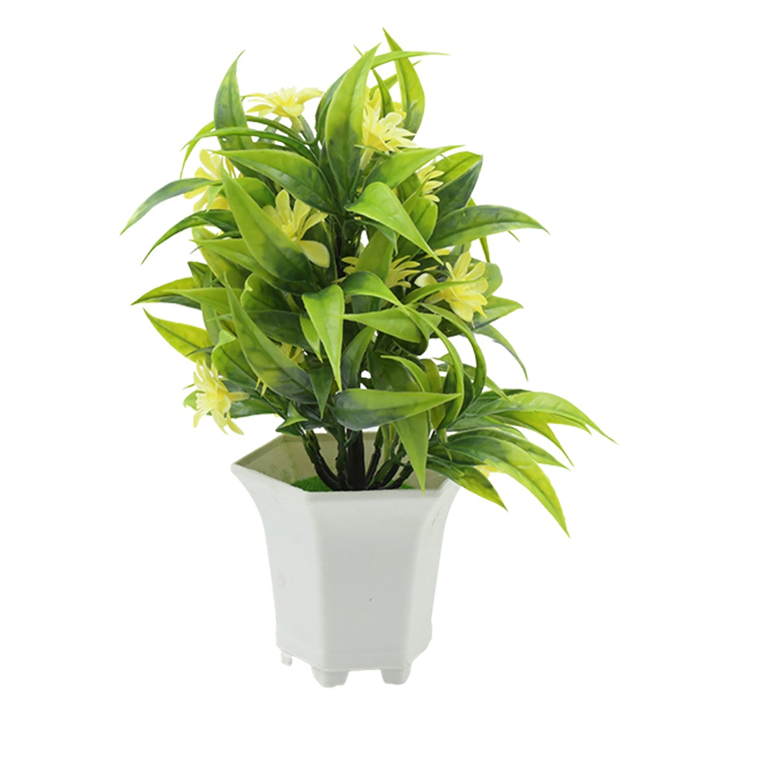 Wild Artificial Flower Plants with Cute Pot | Flower Plant for Home Office Decor | Tabletop and Desk Decoration | Artificial Flower for Balcony Indoor Decor, Plants for Living Room (1 Pc) - deal99.in