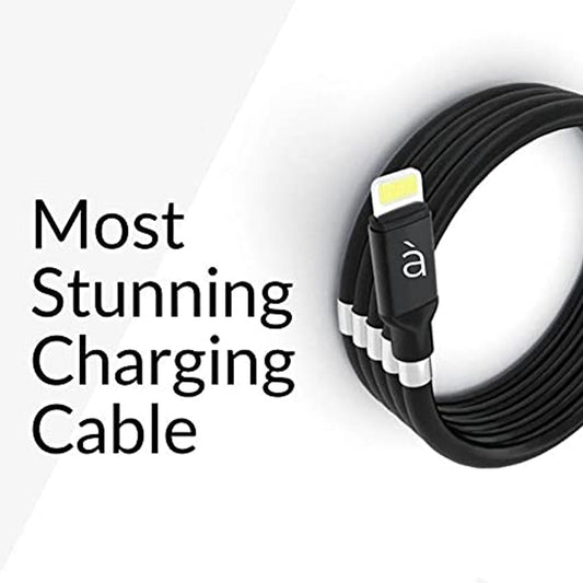 0302 USB Cable, Charging Cable 3A Fast Charge and Sync Most Stunning Charging Cable, Magnetic Charging Cable Charging Cable for Phone (Compatible with (No More Messy Cables in Car & Home), (120 CM), ( Black), One Cable) - deal99.in
