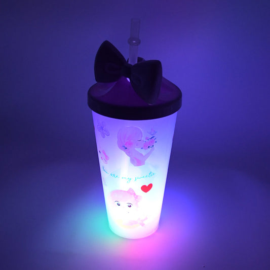 0290 LED Light Unicorn Water Bottle/Tumbler/ Mug with Straw & Lid for Kids Glitter Sipper with Toy Drinking Cups for Boys and Girls School/Tuition/Gym/ Picnic, Kids and Adults, Birthday Return Gifts - deal99.in
