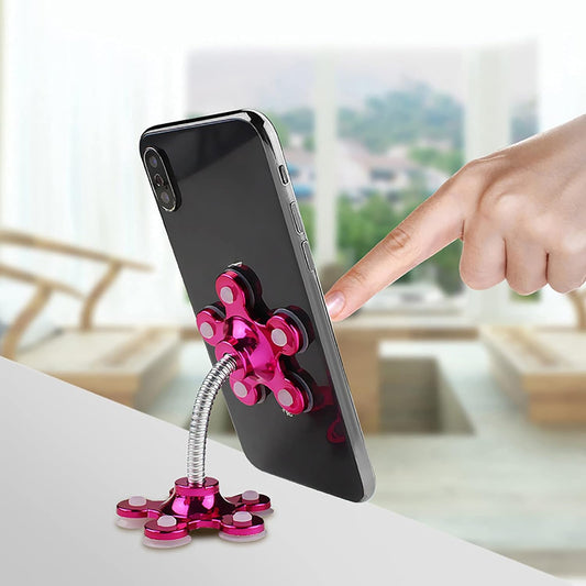 0662 Phone Holder, 360°Rotatable Phone Stand Multi-Function Double-Sided Suction Cup Mobile Phone Holder  vip stand( MOQ :- 6 Pc )