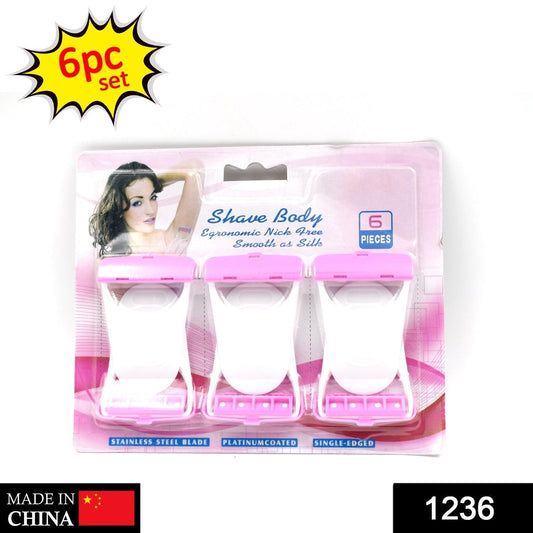 1236 Disposable Body Skin Hair Removal Razor for Women Pack of 6 DeoDap