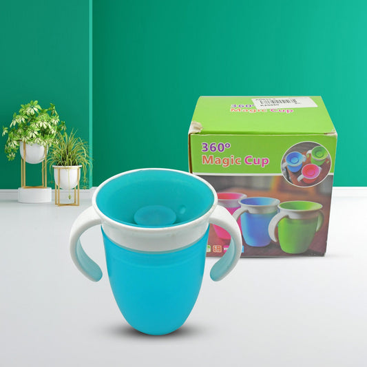 5516 360d Magic Cup, Baby and Sippy Cup, Water and Weaning Cup 6+ to 12 Months, 7 oz/207 ml, Doidy Cup - Training Sippy Cups - Use from 3-6 Months to Toddler (1 Pc 207ML) - deal99.in