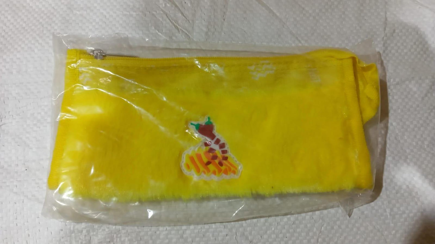 7046 Smart Design Solid Colour Double Pocket Large Capacity with Zipper, Reusable Multipurpose Washable Pouch Pen Pencil Stationary Case Travel, Boys & Girls Pouch with Zip for Travel, School, Stationary (2 Pocket)