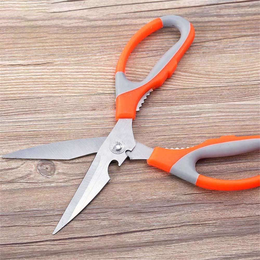 Multi-Function Kitchen Household for Vegetables, Fruit, Cheese & Meat Slices with Bottle Opener Stainless Steel Sea Food Scissor