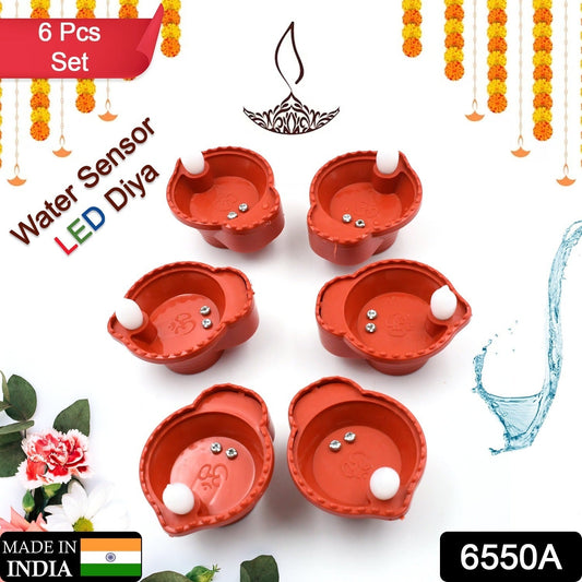 Water Sensor Diyas for Diwali Decoration | Diyas for Home Decoration| Diwali Decoration Items for Home Decor Diyas | Diwali LED Diyas Candle with Water Sensing Technology E-Diya (6Pc Set)