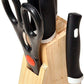 102 Kitchen Knife Set with Wooden Block and Scissors (5 pcs, Black) Go5 Incorporation