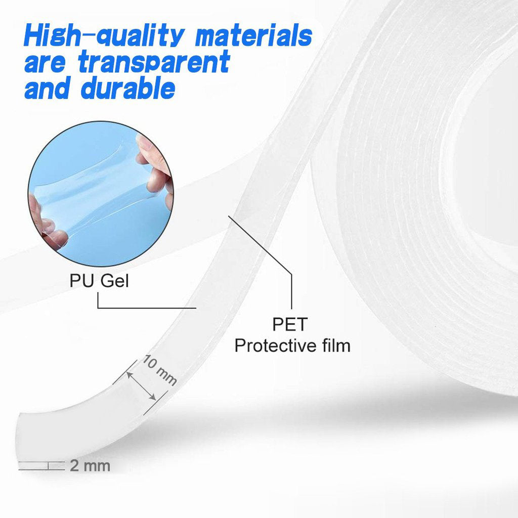 1679 3 Meter Double Sided Adhesive Silicon Grip Gel Tape DeoDap