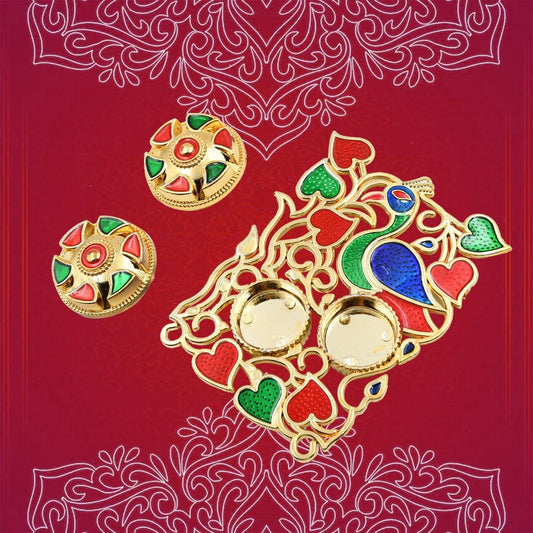 Rakasha Bandhan Special Puja Thali, Kumkum Thali Holder, Pooja Return Gift, Indian Housewarming Gifts, Brother / Bhai / Bhabhi / Sister / Family Rakhi for Rakshabandhan, Diwali
