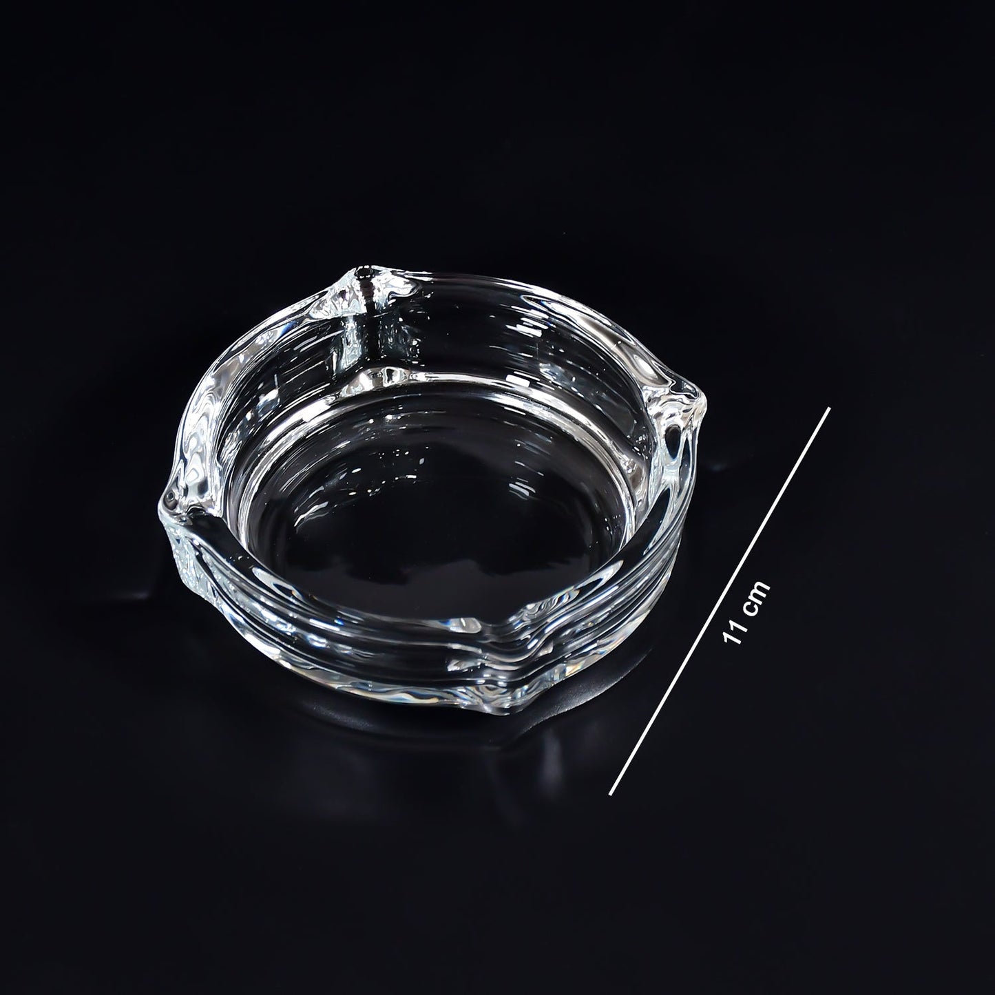 4063 Glass Brunswick Crystal Quality Cigar Cigarette Ashtray Round Tabletop for Home Office Indoor Outdoor Home Decor DeoDap